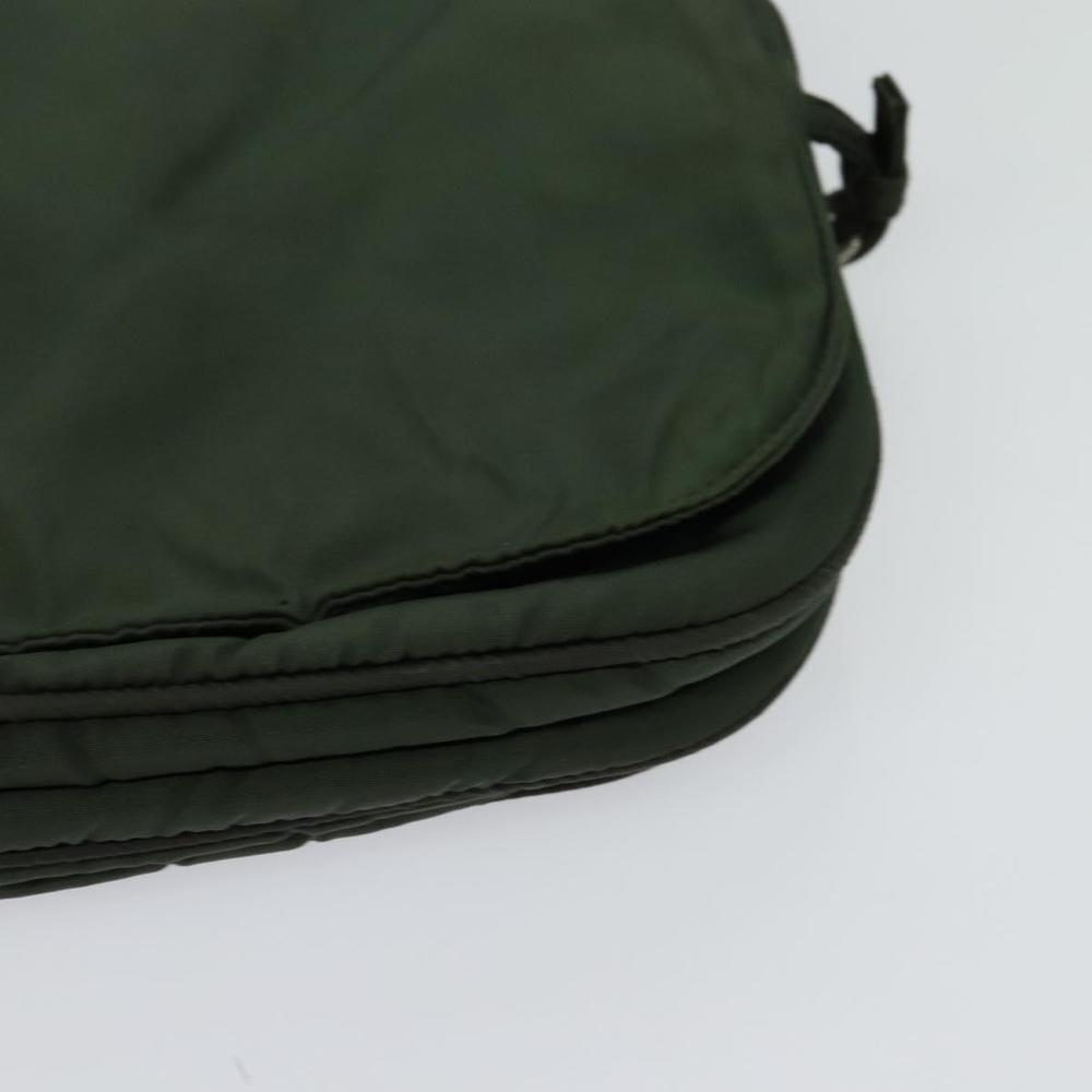 PRADA Shoulder Bag Nylon Khaki Silver Auth bs26048 - Picture 15 of 16